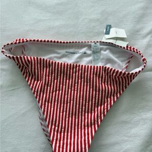 Abercrombie & Fitch Red and White Striped Swimwear NEW WITH TAGS